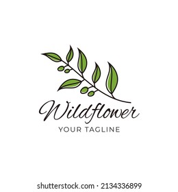 Wild flowers and leaves, Logos for spas and beauty salons, boutiques, organic shops, weddings, florists, interiors, photography, cosmetics. flower element
