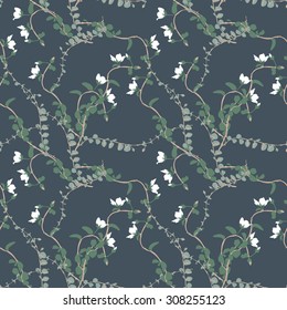 Wild flowers seamless pattern