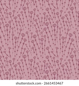 Wild Flowers seamless vector pattern