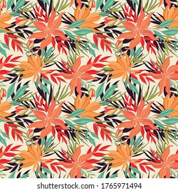 Flores silvestres y diseño de patrones de jardín de verano