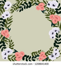 wild flowers - watercolor illustration. Hand painted colorful floral composition.