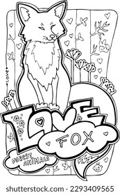 Wild forest animals colouring book vector pages collection for adults and children for relaxation and antistress. Hand drawn line illustration. Cartoon style character drawing.