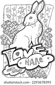 Wild forest animals colouring book vector pages collection for adults and children for relaxation and antistress. Hand drawn line illustration. Cartoon style character drawing.
