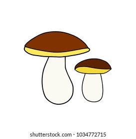 Wild forest mushroom icon. Vector illustration