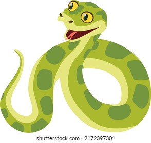 wild forest snake character of fairy tales