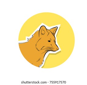 Wild Fox Animal Closeup Vector