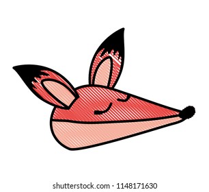 wild fox animal head