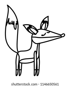 wild fox animal icon