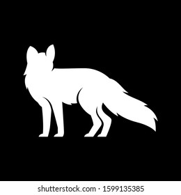 wild fox animal vector silhouette