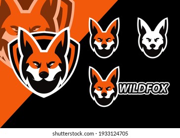 Wild Fox esport logo vector illustration. 