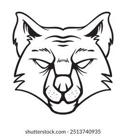 Wild fox hand drawn sketch illustration