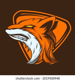 WILD FOX MASCOT LOGO ILLUSTRATION