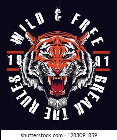 Wild and free graphic print