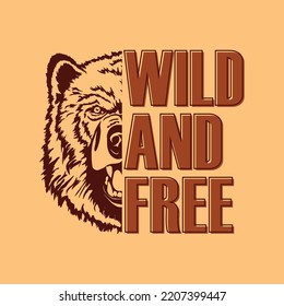 Wild And Free T-Shirt Design