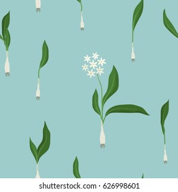 Wild garlic - vector background