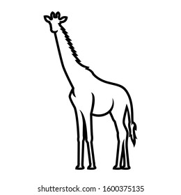 wild giraffe animal vector silhouette