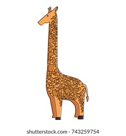 wild giraffe isolated icon
