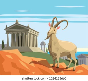 Wild goat in ancient Greek polis