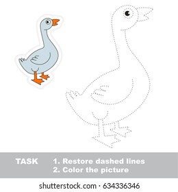 Wild Goose. Dot to dot educational game for kids.