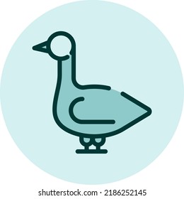 Wilde Gans, Illustration, Vektorgrafik auf weißem Hintergrund.