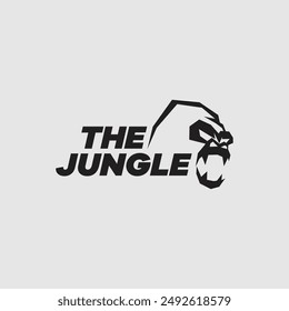 wild gorilla face logo design