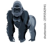 Wild gorilla icon cartoon vector