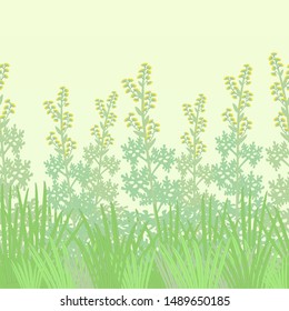 Wild grass and sage brush vector pattern