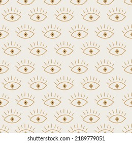 Wild grass seamless patterns, mystical vector repeating background. Eye magical digital paper