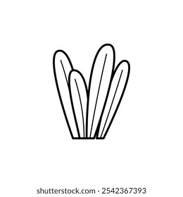 wild grass vector illustration on white background. Wild plant