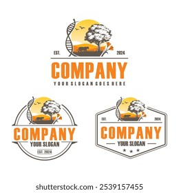 wild Grassland logo , wildlife logo vector