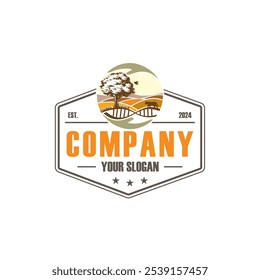 wild Grassland logo , wildlife logo vector