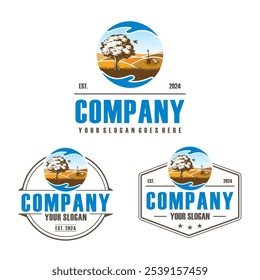 wild Grassland logo , wildlife logo vector