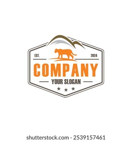 wild Grassland logo , wildlife logo vector