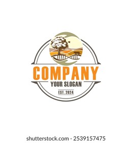 wild Grassland logo , wildlife logo vector