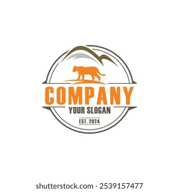 wild Grassland logo , wildlife logo vector