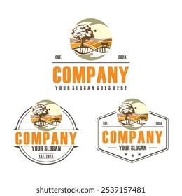 wild Grassland logo , wildlife logo vector