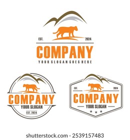 wild Grassland logo , wildlife logo vector