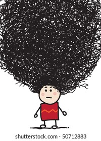 Wild hair boy