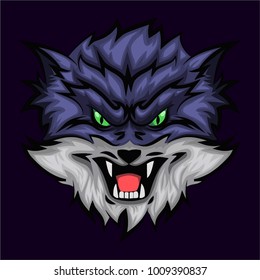 wild head animal vector drawing art