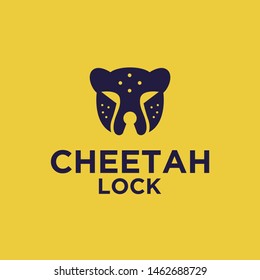 wild head chettah and key logo design