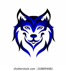 wild head wolf face logo design inspiration, perfect for making your group or business logo,