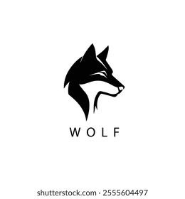 wild head wolf fierce face logo design inspiration