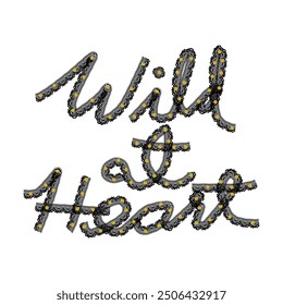 Wild at heart blacek lace gold dot, Graphic design print t-shirts fashion, illustration, vector, posters, cards, stickers, mug