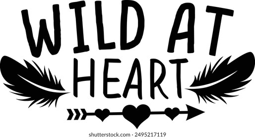 Wild At Heart Inspiración Positiva Cotización Tipografía Diseño