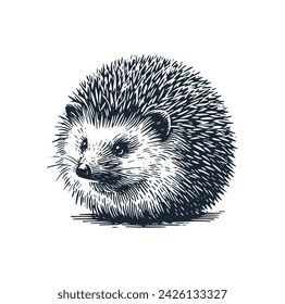 The wild Hedgehog vector illustration.