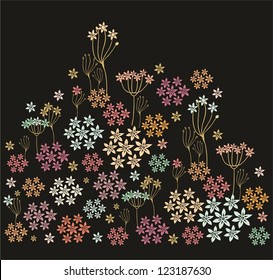 Wild herbs  - vector minimalistic illustration