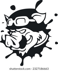 Wild hog. boar head mascot (Editable) - Vector Illustration