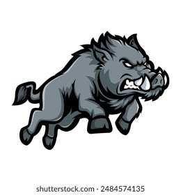 Wild hog or boar mascot