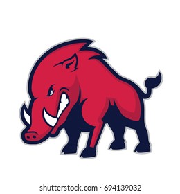 Wild hog or boar mascot
