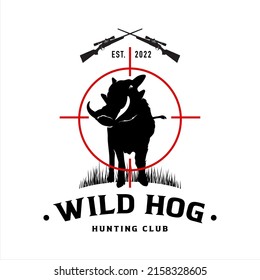 Wild Hog Hunting Club Logo Company Stock Vector (Royalty Free ...